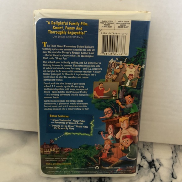 Walt Disney’s Recess Schools Out Vhs clamshell - Picture 2 of 2